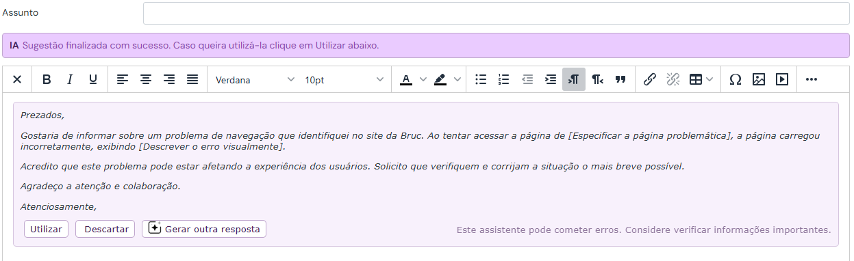 Assistente de escrita com IA