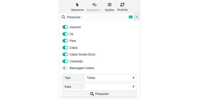 Por que você não está conseguindo encontrar a pessoa X quando busca no seu webmail?